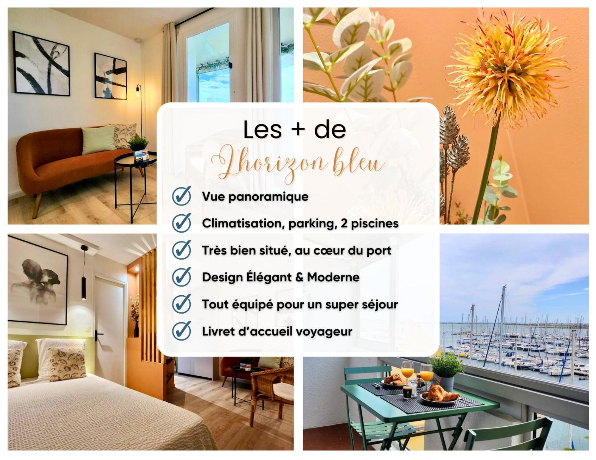 - L'Horizon Bleu - Cocon Romantique Avec Vue Mer Panoramique Gruissan Exterior foto
